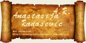 Anastasija Radošević vizit kartica